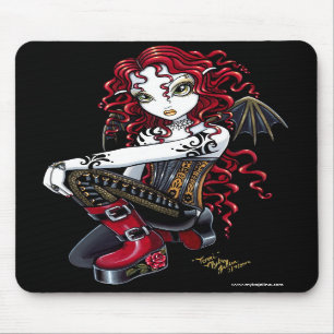 Terri röd tatueringfe Mousepad Musmatta