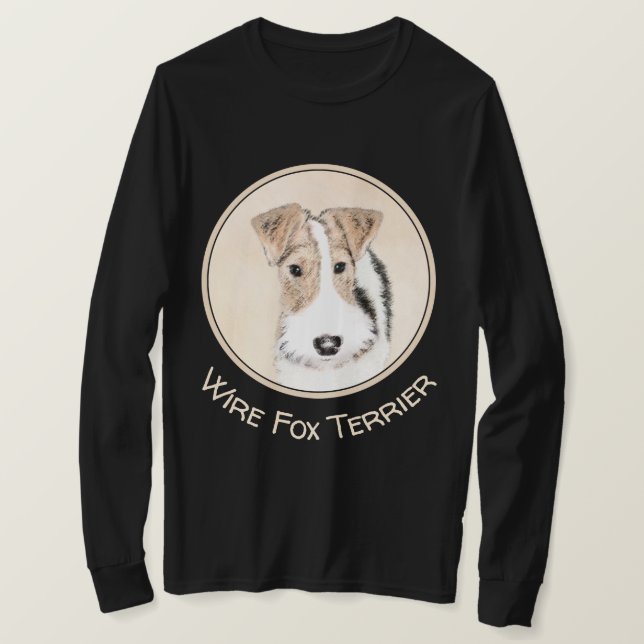 Terriärmålning för trådfox - Cute Original Hund Ar T Shirt (Design framsida)