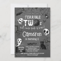 Terrible Two Black & White Spooktacular Halloween