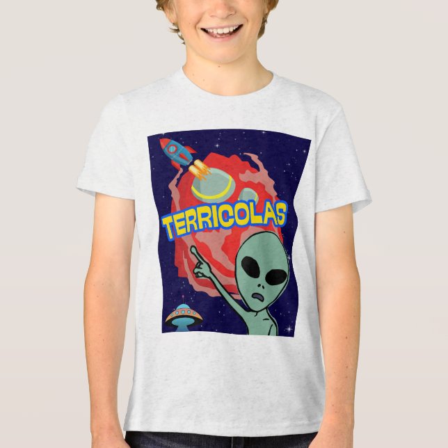 terricolas - utomjordingars rädsla för människor t shirt (Framsida)