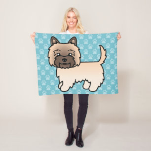 Terrier Cartoon Hund av Wheaten Cairn-ras Fleecefilt
