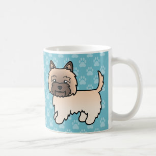 Terrier Cartoon Hund av Wheaten Cairn-ras Kaffemugg