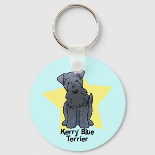 Terrier för Kawaii stjärnaKerry blått Nyckelring