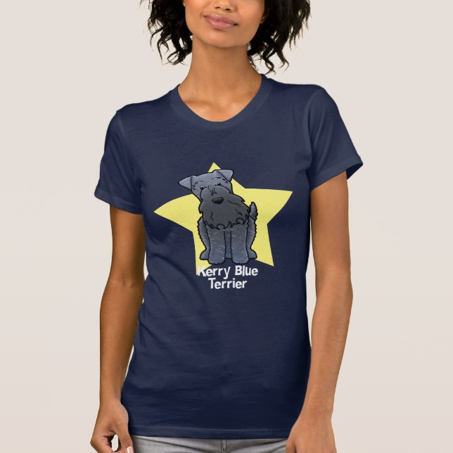 Terrier för Kawaii stjärnaKerry blått Tee Shirt (Framsida)