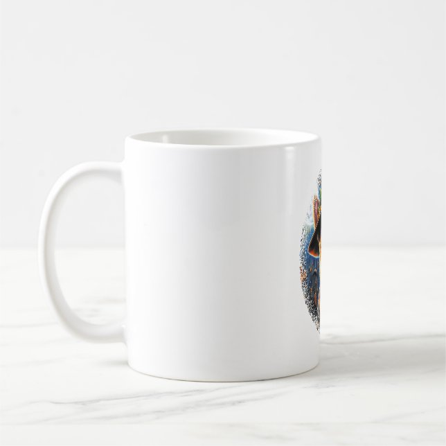 Terrier Hund Halloween Kaffemugg (Vänster)