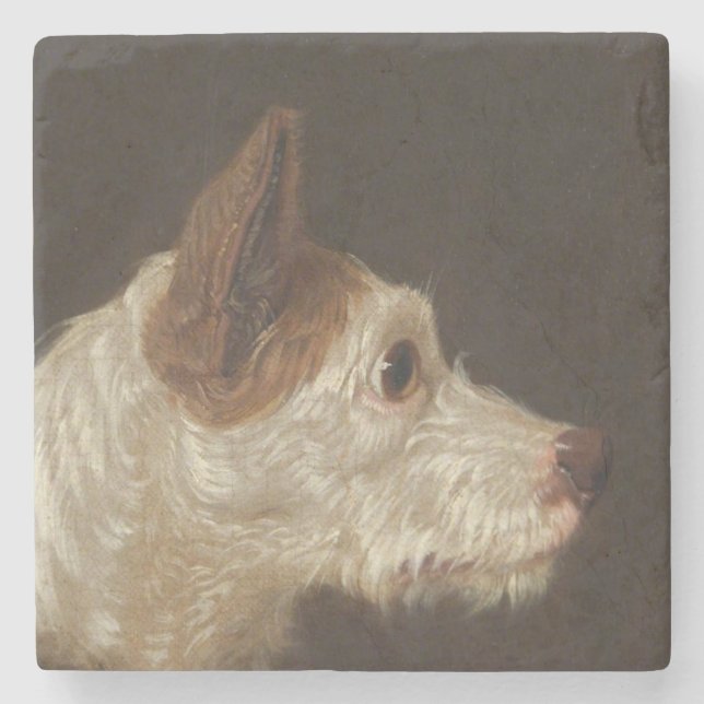 Terrier Hund Head (av James Ward) Stenunderlägg (Framsidan)