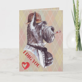 Terrier-Hund jag Gräver dig Helgkort