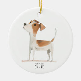 Terrier Hund Julgransprydnad Keramik