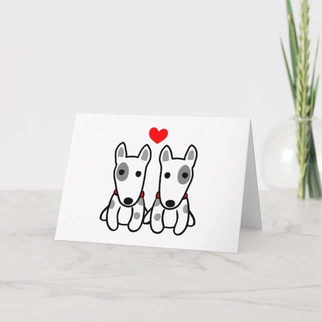 Terrier Hundar Kärlek Valentines day Helgkort (Framsida)