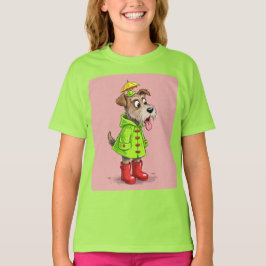 Terrier i en regnrock, av Natasha Us T Shirt