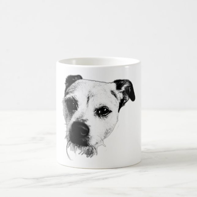 Terrier Mix Close Monochrome Mugg (Center)