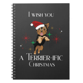 Terrier-Perfekt Jul Cute Hund Pun Anteckningsbok