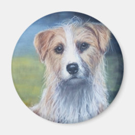 Terrier puppy vid sunset magnet
