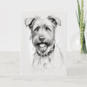 Terrier Sketch för dig. Kort