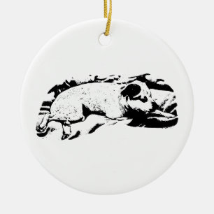 Terrier som minnessaker, Vila och redo Julgransprydnad Keramik