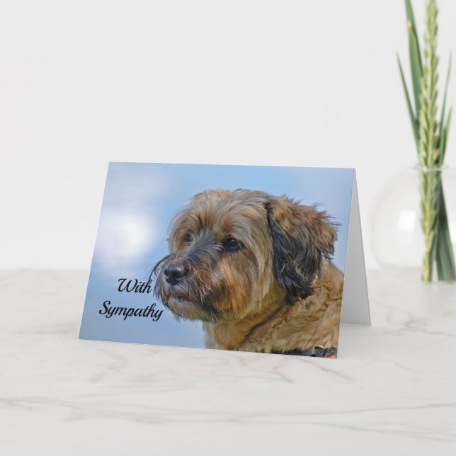 Terrier Sympathy Card Kort (Framsida)