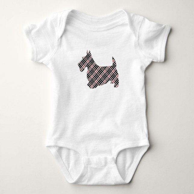 TerrierScotty för pläd skotsk hund T-shirt (Framsida)