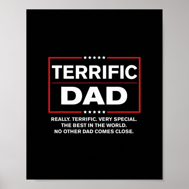 Terrific Dad - Funny Donald Trump Fathers Day  Poster (Framsidan)