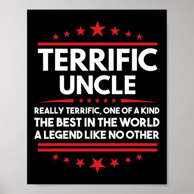 Terrific farbror Kampanj 2025 Donald Trump Inaugur Poster (Framsidan)