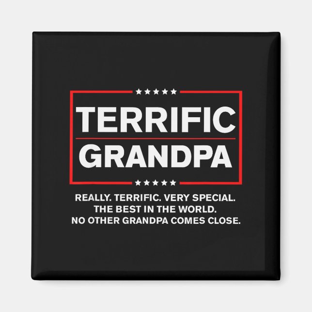 Terrific Grandpa - Funny Donald Trump Campaign Sty Magnet (Framsidan)