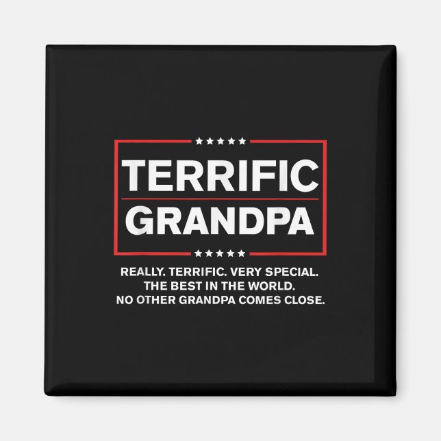 Terrific Grandpa - Funny Donald Trump Kampanj Magnet (Framsidan)