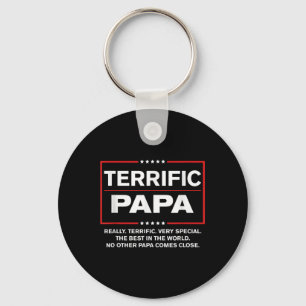 Terrific Pappa - Funny Donald Trump Best Pappa Nyckelring