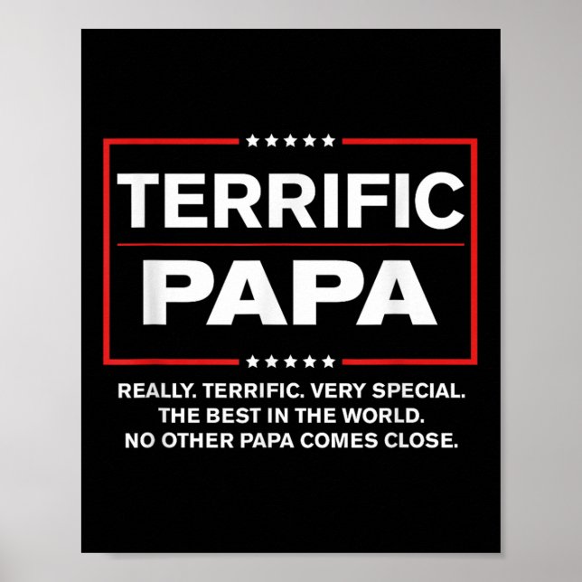 Terrific Pappa - Funny Donald Trump Best Pappa Poster (Framsidan)