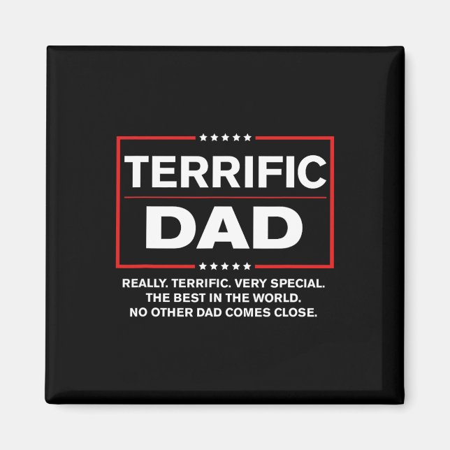 Terrific Pappa - Funny Donald Trump Fars dag Magnet (Framsidan)