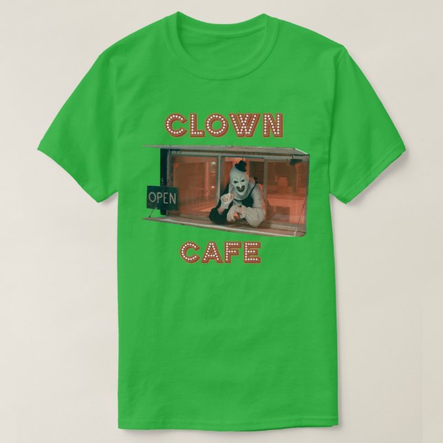 Terrifier Clown Cafe T Shirt (Design framsida)