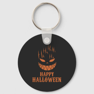 Terrifierande Halloween Ansikte Skräck Mörk Spook Nyckelring