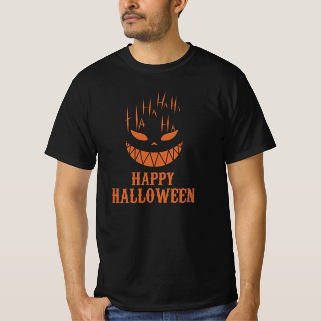 Terrifierande Halloween Ansikte Skräck Mörk  Spook T Shirt (Framsida)