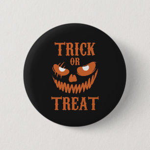 Terrifierande Halloween Ansikte Trick Treat Mörk S Knapp