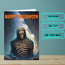 Terrifierande Mummy Halloween Kort