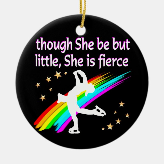 TERRIFIK OCH PRATAD SKATER FIGUR JULGRANSPRYDNAD KERAMIK (Framsidan)