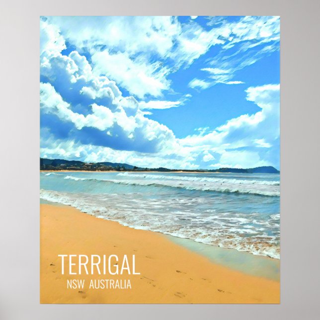 Terrigal Central Kusten NSW Australien Poster (Framsidan)