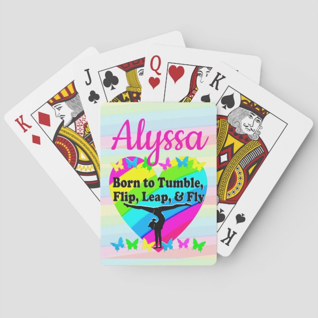 TERRIKISK TUMBLING GYMNASTICS DESIGN CASINOKORT (Baksidan)