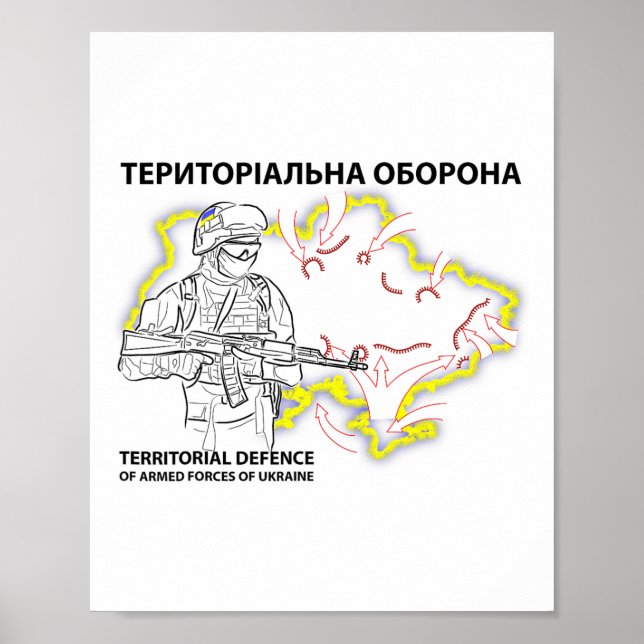 Territoriella försvarsstyrkor (Ukraina) - Tro ZSU Poster (Framsidan)