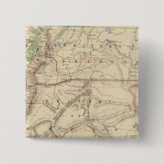 Territorier i Washington och Oregon Knapp (Framsida)