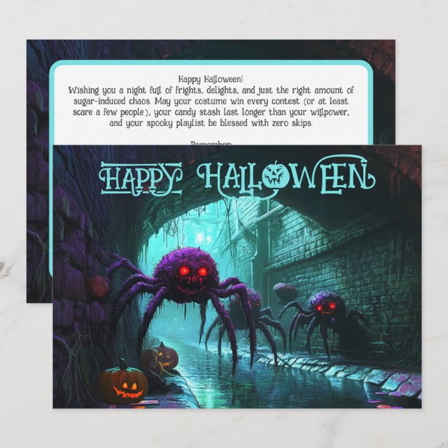 Terror Card-tunnel Inbjudningar (Fram/baksida)