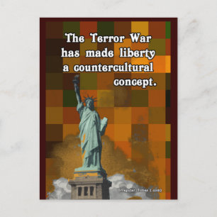 Terror Krig och Counterculture Liberty Vykort