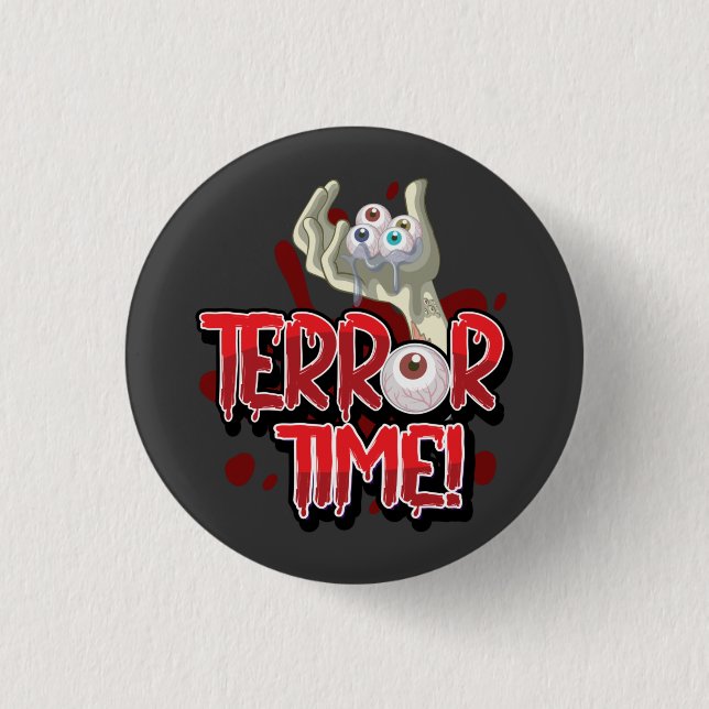 Terror Time Zombie Hand med Eyebollar Knapp (Framsida)