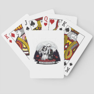 Terrorism Valentines day Skeleton par till döden D Casinokort