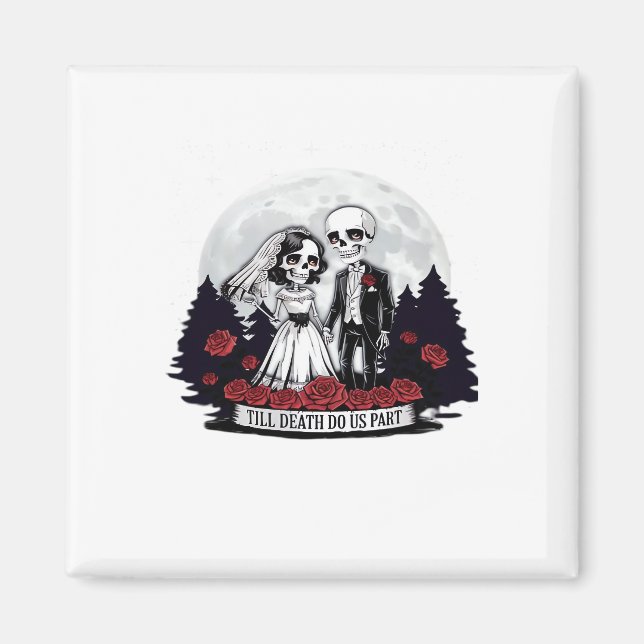 Terrorism Valentines day Skeleton par till döden D Magnet (Framsidan)