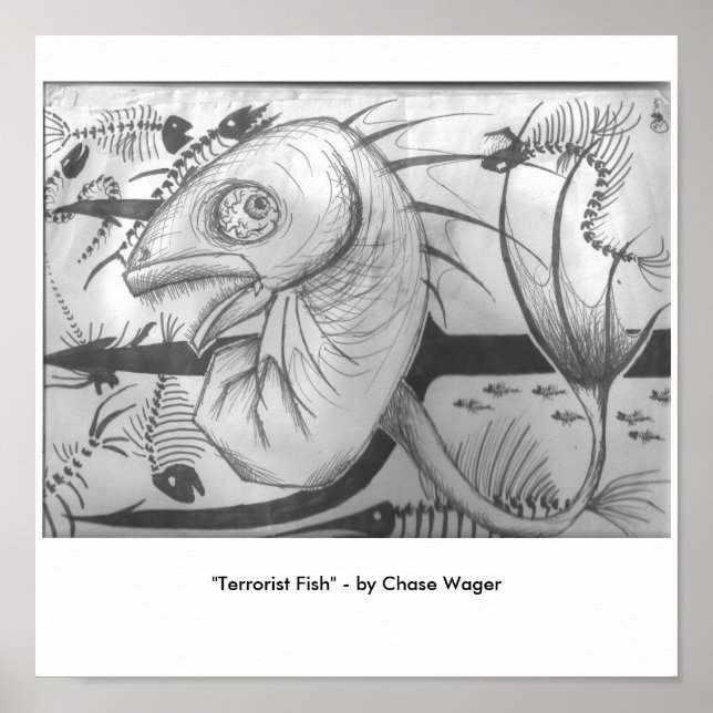 "Terrorist Fish" Poster (Framsidan)