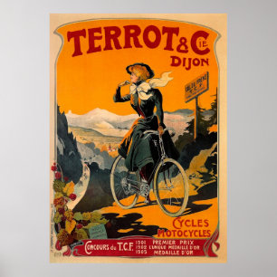 Terrot & Cie Dijon Vintage Bike Poster
