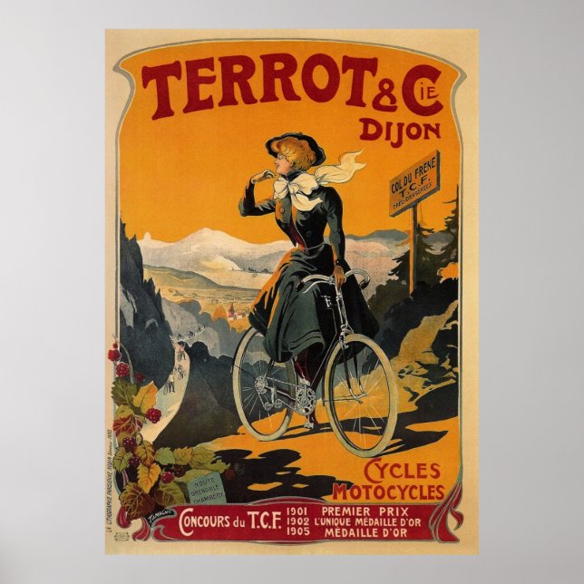 Terrot & Cie Dijon Vintage Bike Poster (Framsidan)