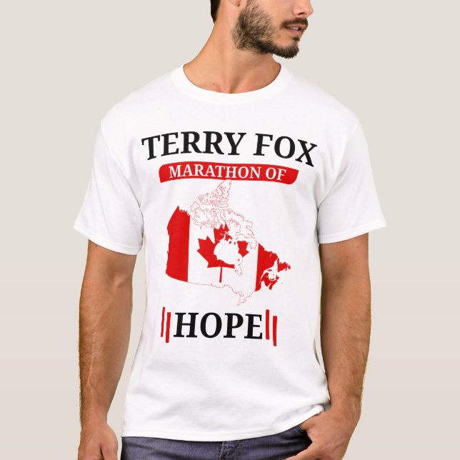 TERRY FOX MARATHON OF HOPE T SHIRT (Framsida)