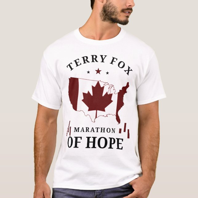 Terry Fox maraton of hope Kanada maraton of hope T Shirt (Framsida)