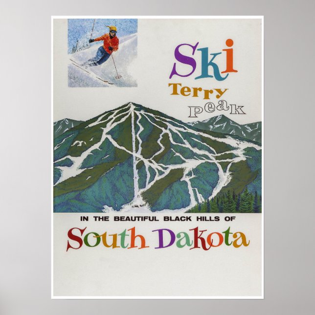 Terry Peak,USA,Ski Travel Poster (Framsidan)