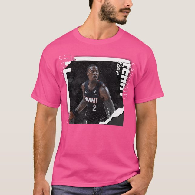 Terry Rozier Basketball Art Heat 4 T Shirt (Framsida)
